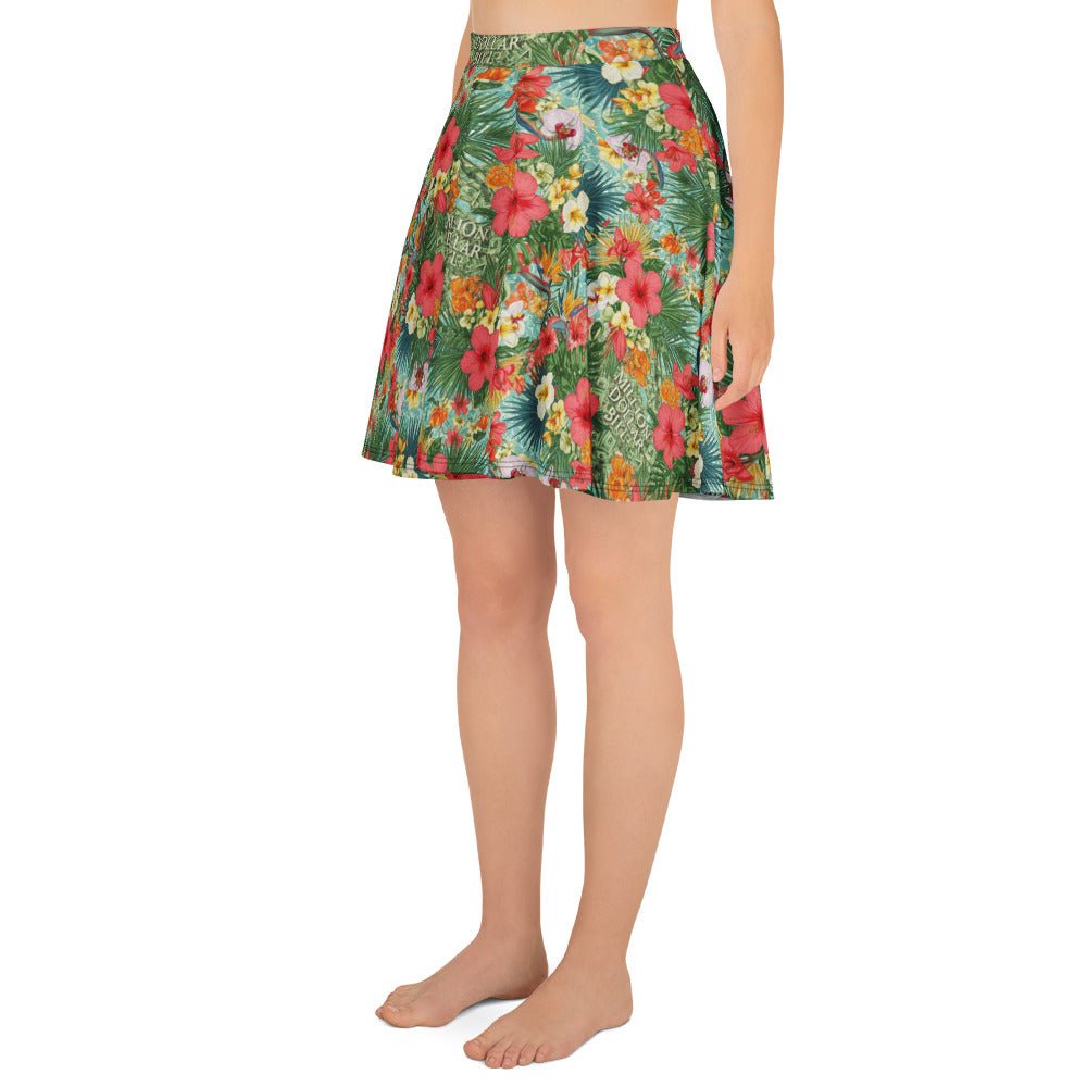 MDB Co. FLORAL PRINT Skater Skirt - The Million Dollar Bill Co. CUT-SEW