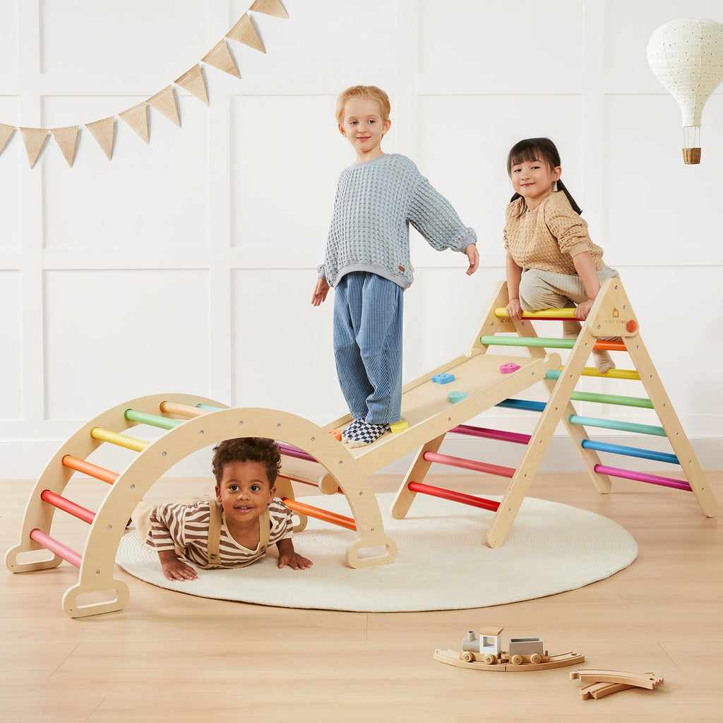 Tiny Land® 7 - in - 1 Rainbow Climbing Set - The Million Dollar Bill Co.