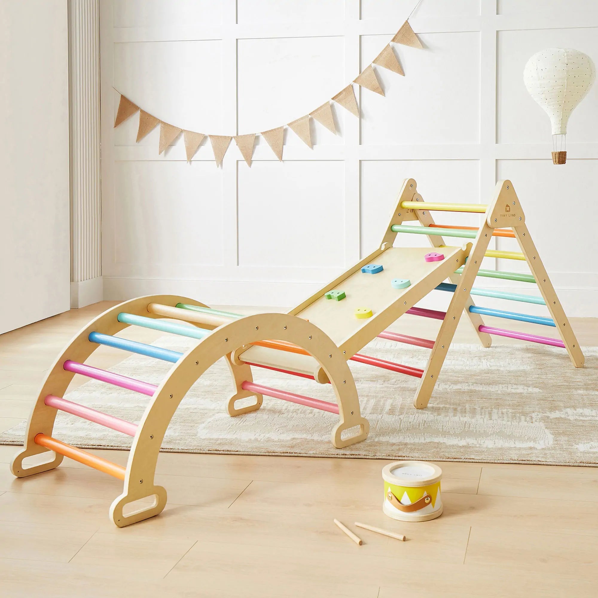 Tiny Land® 7 - in - 1 Rainbow Climbing Set - The Million Dollar Bill Co.