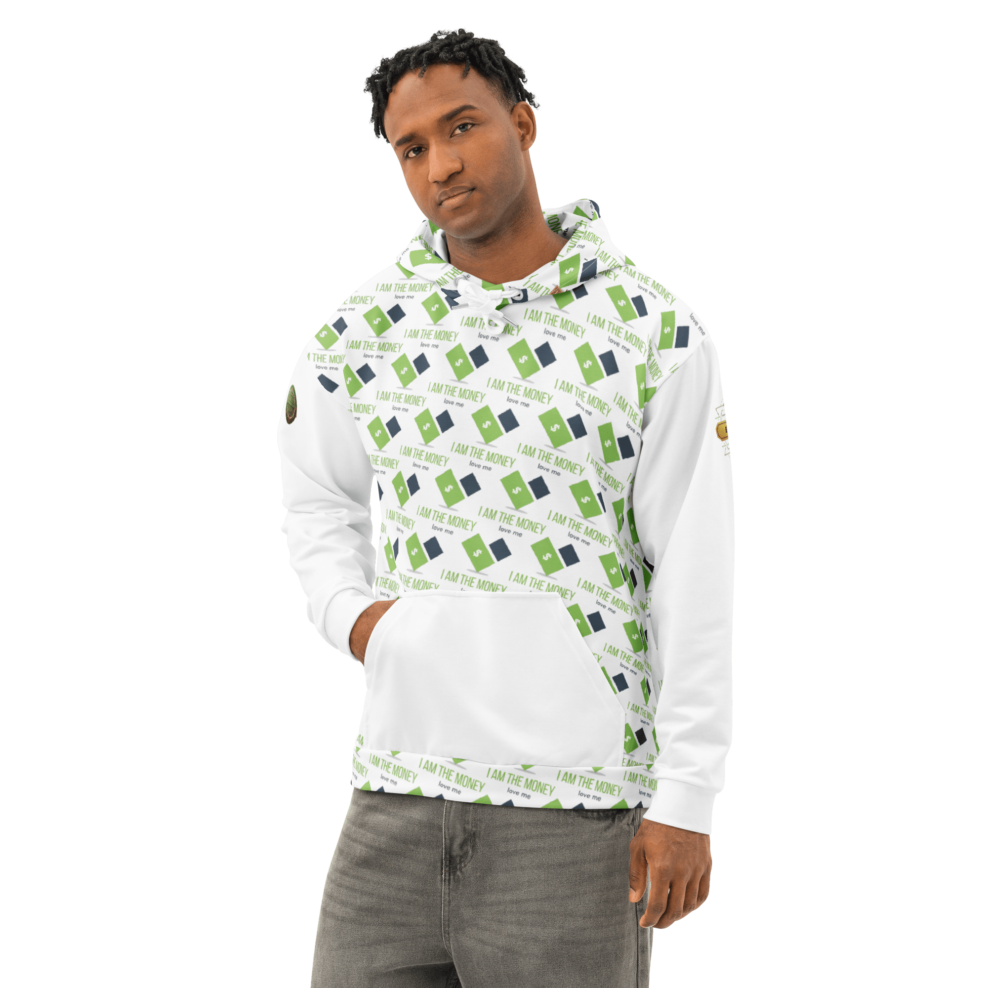 Unisex I AM THE MONEY cotton hoodie - The Million Dollar Bill Co.