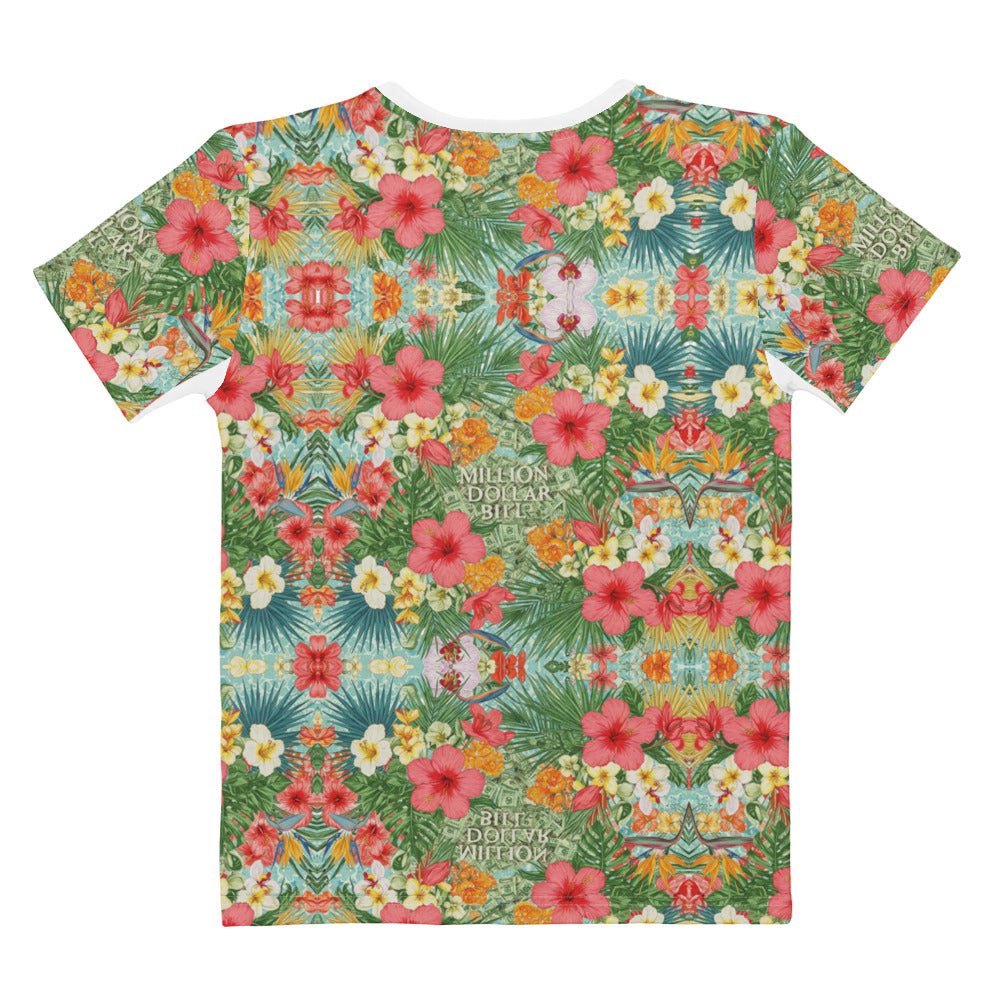 Women’s MDB Co. FLORAL BILLS cotton crew neck t-shirt - The Million Dollar Bill Co.